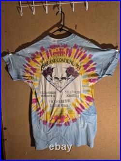 Vtg Grateful Dead'93 West Coast Tour Shirt Size XL Lot Shirt Fear and Loathig