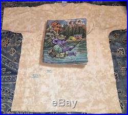 Vtg Grateful Dead Bear L. L. Rain Bean Fishing 1996 Concert Tour Shirt 2xl