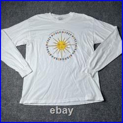 Vtg Grateful Dead Dancing Bears Long Sleeve T-shirt Mens L 90s Band Tee White