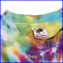 Vtg Grateful Dead Jerry Jasper Sun Moon Tye Dye T Shirt Sz XL Single Stitch