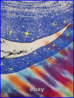 Vtg Grateful Dead Jerry Jasper Sun Moon Tye Dye T Shirt Sz XL Single Stitch