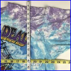 Vtg Grateful Dead Ship of Fools T Shirt XL Fruit Of The Loom Tag Tie Dye 1993