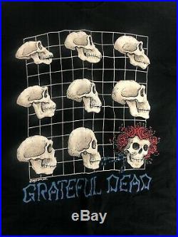 Vtg Grateful Dead T-Shirt Evolution 90s Liquid Blue Strange Trip Single Stitch