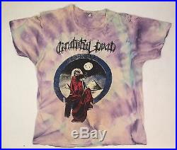 Vtg Grateful Dead T Shirt Size XL Tie Dye Skeleton USA Fruit Of Loom K. Scully