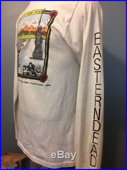 Vtg Grateful Dead T Shirt Tour Concert Show East Coast Jerry Med Allah Bear 80s