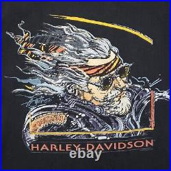 Vtg HARLEY DAVIDSON Shirt Mens Medium Black Jerry Garcia Grateful Dead Holoubek