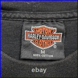 Vtg HARLEY DAVIDSON Shirt Mens Medium Black Jerry Garcia Grateful Dead Holoubek