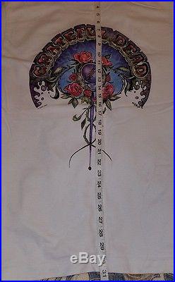 Vtg HTF GRATEFUL DEAD 94 Tour Concert T-Shirt Garcia Dubois Rose Skull Art NOS