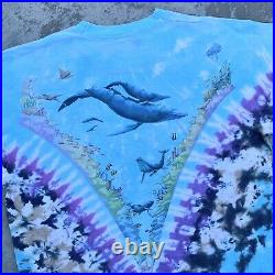 Vtg Liquid Blue Tee 90s Ocean Sea Life Single Stitch XL Half Baked Grateful Dead
