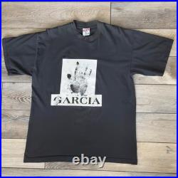 Vtg Q-Tees Grateful Dead Jerry Garcia Shirt XL Double Stitch Handprint USA Read