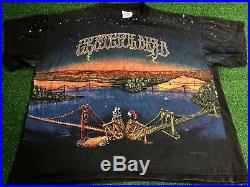 Vtg Rare 1990 Grateful Dead T Shirt San Francisco New York Sz XL Wild Oats USA