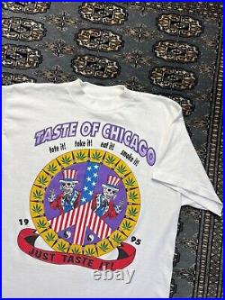 Vtg Taste of Chicago 1995 Grateful Dead Pearl Jam Shirt Size L
